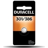 DURACELL D386 1.5V SILVER OXIDE WATCH BATTERY (301, SR43,   V386, KS386, RW44, SB-B8, SR43SW, 280-11, 280-41 EQUIVALENT)