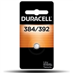 DURACELL D392 1.5V SILVER OXIDE WATCH BATTERY (384, SR41,   SR736W, K392, K384, SB-B1, RW37/RW47, 280-13/18 EQUIVALENT)