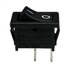 C&K DA102J12S215PQF MINIATURE ROCKER SWITCH SPST ON-OFF,    16A @ 125VAC, BLACK WITH ON/OFF MARKINGS, QC TERMINALS