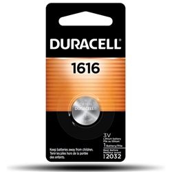 DURACELL DL1616-1 3V LITHIUM BUTTON CELL BATTERY (CR1616, ECR1616, BR1616 EQUIVALENT)