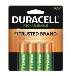 DURACELL DX1500R4 NMH "AA" PRECHARGED BATTERIES 2500MA      4-PACK (DX1500B4N)