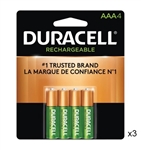 DURACELL DX2400R4 NMH "AAA" PRECHARGED BATTERIES 900MA       4-PACK (DX2400B4N)