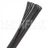 TECHFLEX F6N0.50 BLACK 1/2" SELF-WRAPPING SEMI-RIGID PET    SPLIT BRAIDED SLEEVING, NON-EXPANDABLE (23M = FULL ROLL)