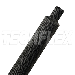 TECHFLEX H2F0.79BK SHRINKFLEX 2:1 BLACK FABRIC HEAT SHRINK  TUBING, 20MM SHRINKS TO 10MM **SOLD PER FOOT**