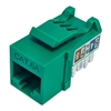 JK-C6AP1-GN RJ45 CAT6A SLIM PROFILE KEYSTONE JACK,          110 PUNCH-DOWN, GREEN