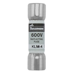 BUSS KLM-4 FUSE 4 AMP 600VAC/VDC FAST BLOW MELAMINE TUBE    (13/32" X 1-1/2") 4A 4AMP