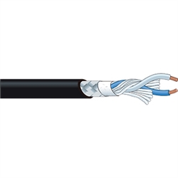 CANARE L2T2SBLK 2 CONDUCTOR 23AWG MICROPHONE CABLE,         BRAIDED COPPER SHIELD , (100M = FULL ROLL)