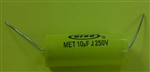 MARSLAND MCC10 METALLIZED POLYESTER AXIAL AUDIO CAPACITOR,  10UF 250V, NON-POLARIZED, NON-INDUCTIVE, MFR# MCC10PE