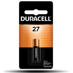 DURACELL MN27BPK 12V ALKALINE BATTERY                       (8LR732, A27 EQUIVALENT)