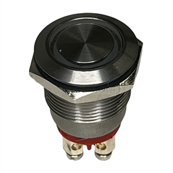 BULGIN MPI002/TERM/RD RED LIGHTED VANDAL RESISTANT PUSH     BUTTON SWITCH, SPST-NO OFF-(ON), SCREW TERMINALS