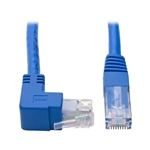 TRIPPLITE N204-001-BL-RA BLUE 1FT RIGHT-ANGLE CAT6 GIGABIT  MOLDED UTP ETHERNET CABLE (RJ45 RIGHT-ANGLE M TO RJ45 M)