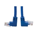 TRIPPLITE N204-003-BL-UD BLUE 3FT UP/DOWN-ANGLE CAT6 GIGABIT MOLDED UTP ETHERNET CABLE (RJ45 UP-ANGLE M TO RJ45 DOWN M)