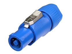 NEUTRIK NAC3FCA 3 POLE BLUE POWERCON LOCKABLE CABLE         CONNECTOR, COLOR CODED FOR "POWER IN": USE PZ1X1-15/16