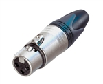 NEUTRIK NC3FXX 3 PIN FEMALE XLR CABLE CONNECTOR WITH NICKEL HOUSING AND SILVER CONTACTS, SLEEK DESIGN