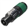 NEUTRIK NL4FXX-W-S 4 POLE SPEAKON CABLE CONNECTOR FOR 6-12MM CABLE, CHUCK TYPE STRAIN RELIEF