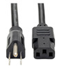 TRIPPLITE P007-006 POWER CABLE 14/3 6 FOOT NEMA 5-15P TO    FEMALE IEC-320-C13 EQUIPMENT CORD, 125 VAC 15AMP