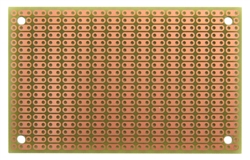 BPS BUSBOARD PR2H1 PROTOBOARD-2H SIZE 1, SINGLE-SIDED,      2-HOLE STRIPS, 4 MOUNTING HOLES, 50MM X 80MM (1.97" X 3.15")