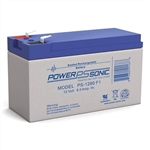 POWERSONIC PS-1280F1 12V 8AH SLA BATTERY WITH .187" QC      TERMINALS