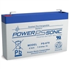 POWERSONIC PS-670F1 6V 7AH SLA BATTERY WITH .187" QC TABS