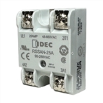 IDEC RSSAN-25A SOLID STATE RELAY 90-280VAC IN, 48-660VAC    OUT, RATED CURRENT 25A, MINIMUM LOAD 100MA