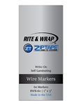 ZIPTAPE RWB60 VINYL WIRE MARKER BOOK 1.00"W X 3.00"L,       60 MARKERS PER BOOKLET