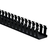 HELLERMANN TYTON SLOTTED WIRE FINGER DUCTING 2" X 2" BLACK  6 FOOT LENGTH ** COVER SOLD SEPARATELY - SEE TC2BLK **