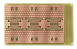 BPS BUSBOARD SMT3U SMTBOARD-SIZE 3, SOIC FOOTPRINTS, 200MIL X 100MIL PADS, UNPLATED HOLES, 100MM X 160MM (3.9" X 6.3")