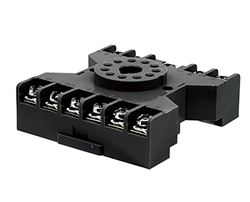 IDEC SR3P-06 RELAY BASE / SOCKET FOR 11 PIN OCTAL RELAYS,   3PDT 10A@300V, DIN RAIL OR PANEL MOUNT