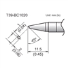 HAKKO T39-BC1020 BEVEL TIP 1MM/45 DEGREES X 11.5MM          FOR THE FX-971 SOLDERING STATION *SPECIAL ORDER*