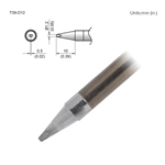 HAKKO T39-D12 CHISEL TIP 1.2 X 10MM, FOR THE FX-971         SOLDERING STATION *SPECIAL ORDER*