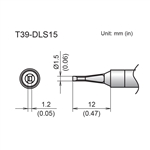 HAKKO T39-DLS15 CHISEL SLIM TIP 1.5 X 12MM, FOR THE FX-971  SOLDERING *SPECIAL ORDER*