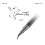 HAKKO T39-JD08 BENT CHISEL TIP 0.8MM/30 DEGREES X 3.5 X     11MM, FOR THE FX-971 SOLDERING STATION *SPECIAL ORDER*