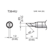 HAKKO T39-KU KNIFE TIP 3MM/45 DEGREES X 11MM,               FOR THE FX-971 SOLDERING STATION *SPECIAL ORDER*