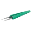 PROSKIT TZ-205N FINE TIP STRAIGHT TWEEZER 5-9/16", ESD SAFE, SOFT-GRIP