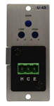 TOA U-43S AUXILIARY MODULE, WITH EQ, MUTE-SEND, 220K OHM,   900 SERIES MODULE *SPECIAL ORDER*