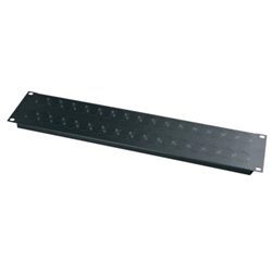 MID ATLANTIC UNI2 KNOCKOUT 2U 19" RACK PANEL (32 KNOCKOUTS) D-SIZE CUTOUT PERFORATED MOUNTING HOLE