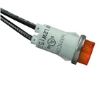 WAMCO WL-1090C3-12V AMBER INCADESCENT 12V INDICATOR LAMP,   .500" HOLE DIAMETER, WIRE LEADS