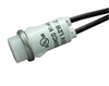 WAMCO WL-1090C4-28V WHITE INCADESCENT 28V INDICATOR LAMP,   .500" HOLE DIAMETER, WIRE LEADS