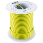 NTE 24AWG YELLOW TEFLON HOOKUP WIRE (25 FEET) WT24-04-25    200C/600V SILVER PLATED COPPER/SPC