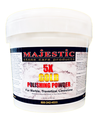 Majestic 5X Gold Polishing Powder for Marble, Travertine, Limestone 5 Extra