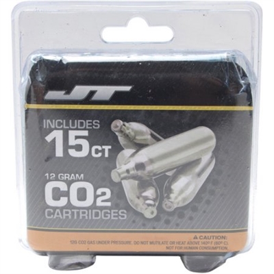 JT 12 Gram CO2 Cartridges - 15 Pack