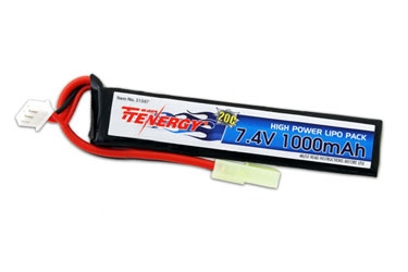 Tenergy 7.4V 1000mAh Li-Po Airsoft Stick Battery Pack