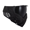 A Bunkerkings CMD paintball mask in the Pitch Black colorway. Available at the lowest price, guaranteed, at Hogan's Alley Paintball.