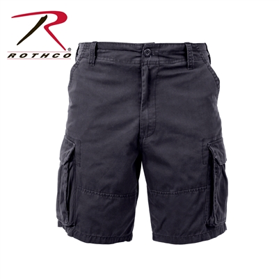 Rothco Vintage Solid Paratrooper Cargo Short - Black