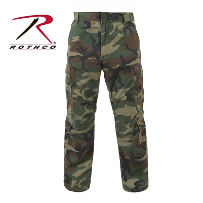 Rothco Vintage Camo Paratrooper Fatigue Pants - Woodland