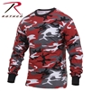 Rothco Long Sleeve Colored Camo T-Shirt - Red - 3XL