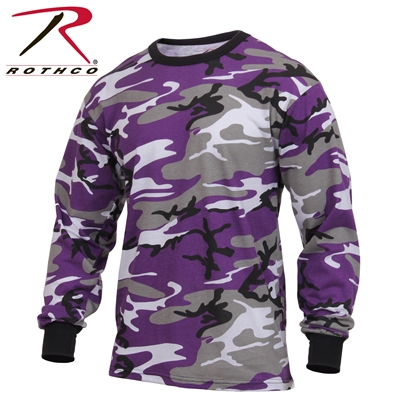 Rothco Long Sleeve Colored Camo T-Shirt - Ultra Violet