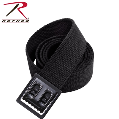 Rothco Military Web Belt w/ Black Open Face Buckle - Black