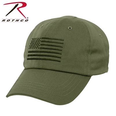 Rothco Tactical Operator Cap With US Flag - Olive Drab