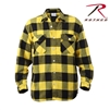 Rothco Extra Heavyweight Buffalo Plaid Flannel Shirt - Yellow - 2XL